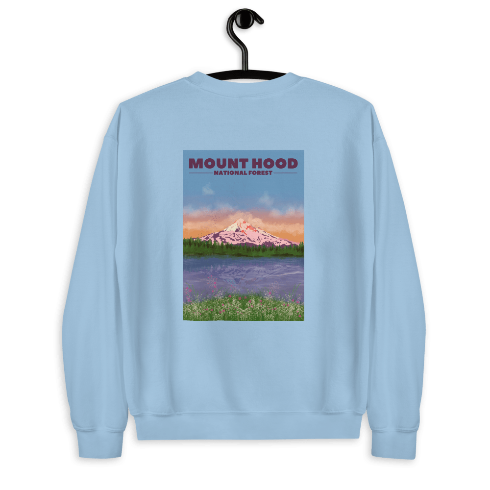 Mount Hood Back x Epic Adventure Prints Sweatshirt - The Alpine Apparel Co