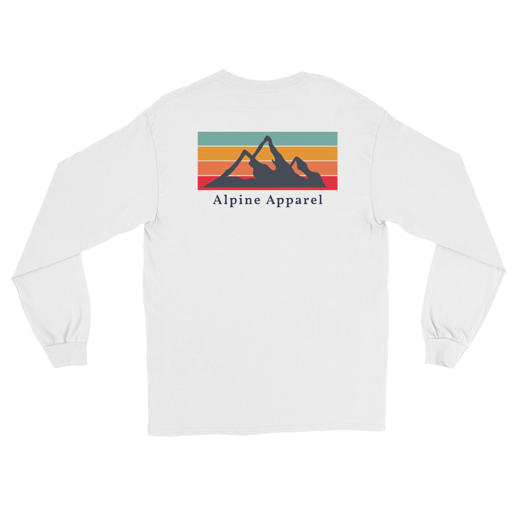 Retro Mountain Long Sleeve T-Shirt - The Alpine Apparel Co