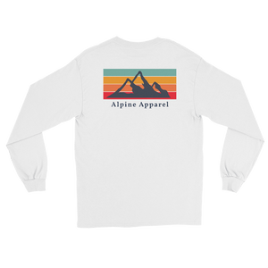 Retro Mountain Long Sleeve T-Shirt - The Alpine Apparel Co