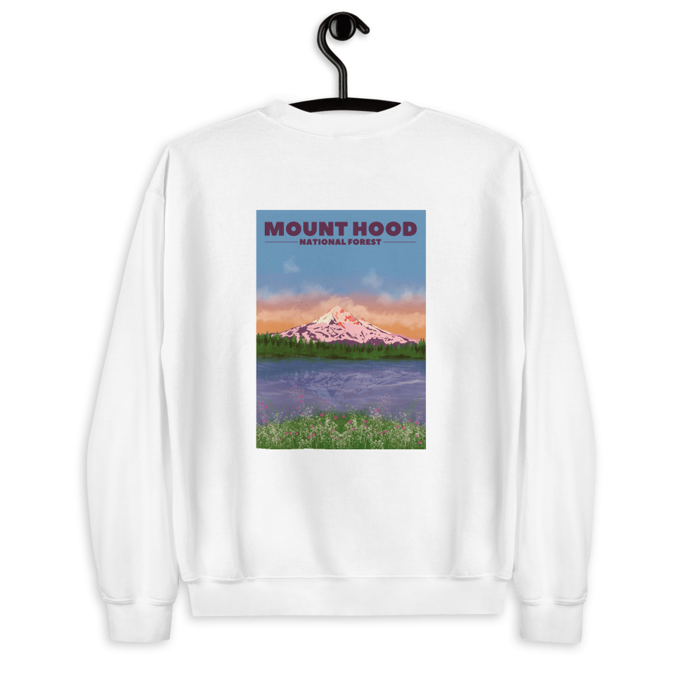 Mount Hood Back x Epic Adventure Prints Sweatshirt - The Alpine Apparel Co